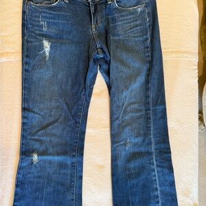 Distressed Blue Jeans